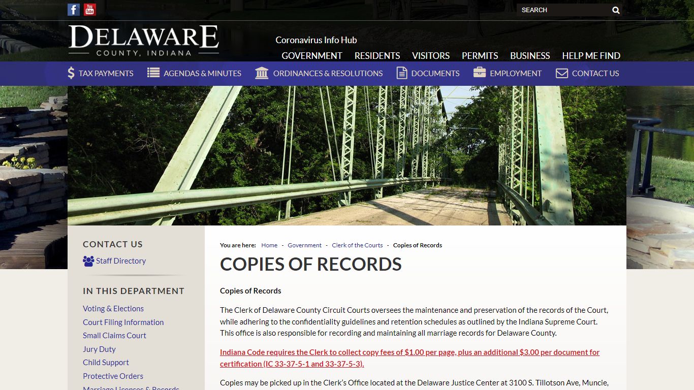 Delaware County, IN / Copies of Records